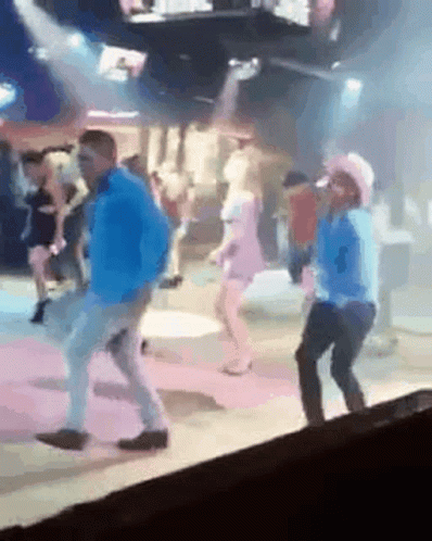 Dancing Couple on Club Stage