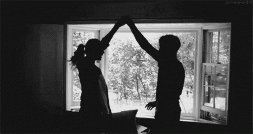 Dancing Couple Silhouette GIF