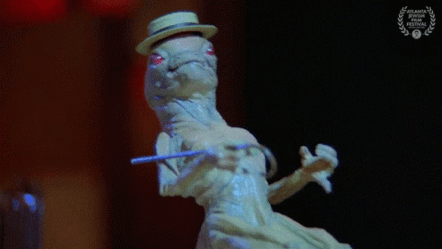 Dancing Creepy Looking Alien GIF