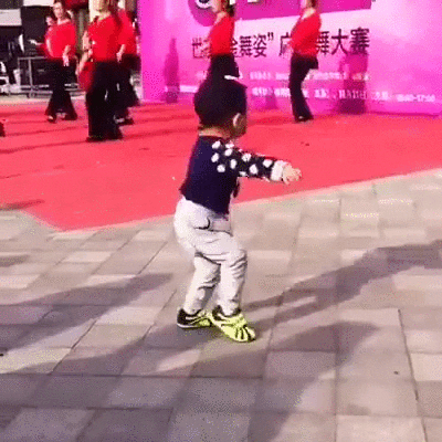 Dancing Cute Chinese Kid GIF