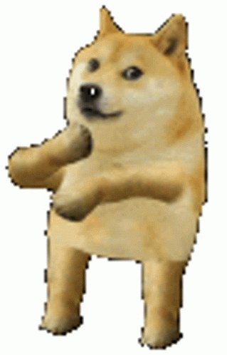Dancing Doge Bending Knee GIF
