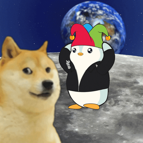 Dancing Doge Outer Space GIF