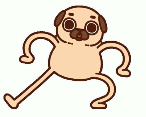Dancing Doge Stretching Feet GIF