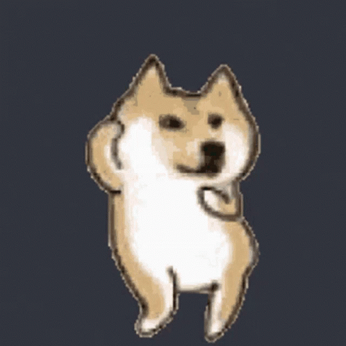 Dancing Doge Waving Hands GIF