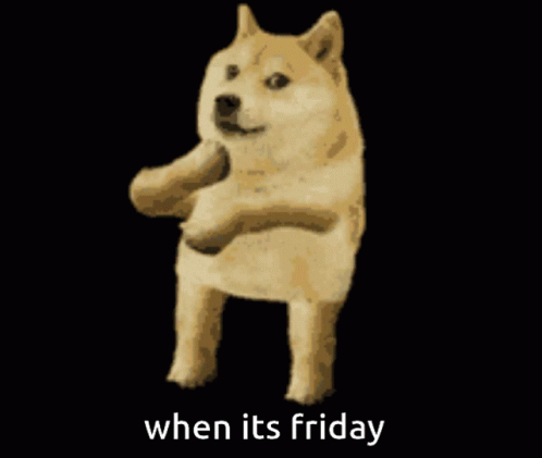 Dancing Doge When It's Friday GIF