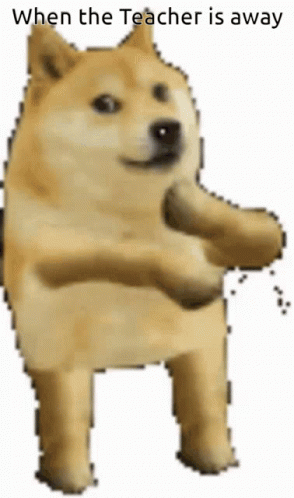 Dancing Doge When The Teacher Is Away GIF
