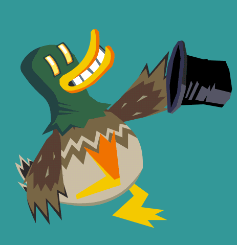 Dancing Duck Top Hat Tippy Taps GIF