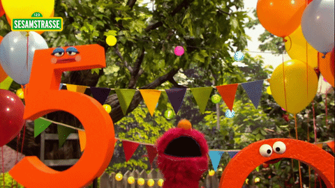 Dancing Elmo In 50th Birthday Party GIF