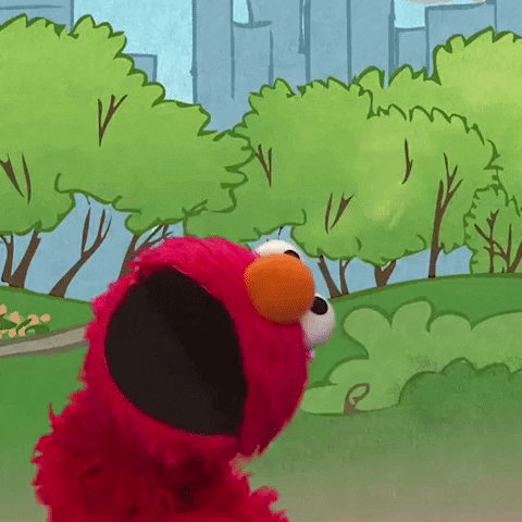 Dancing Elmo In Park GIF