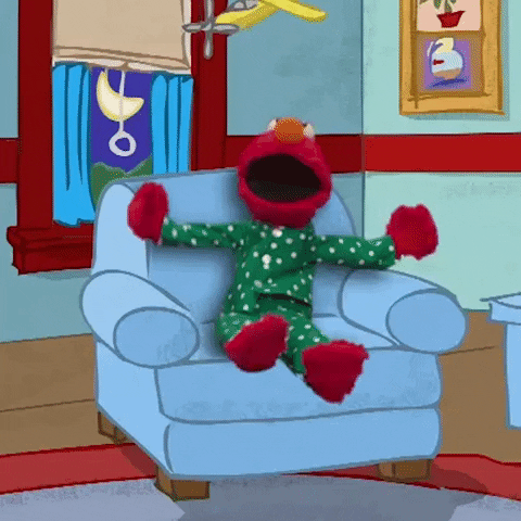 Dancing Elmo On The Chair GIF