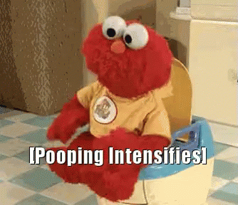 Dancing Elmo Stop Pooping GIF