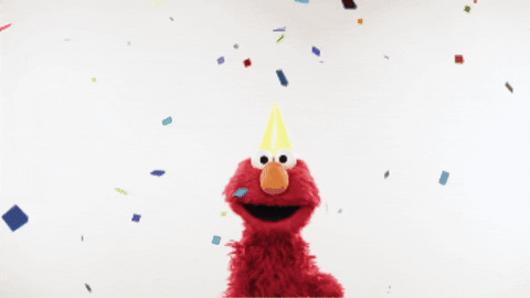Dancing Elmo Together With Cookie Monster And Abby GIF