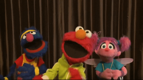 Dancing Elmo With Abby And Grover GIF