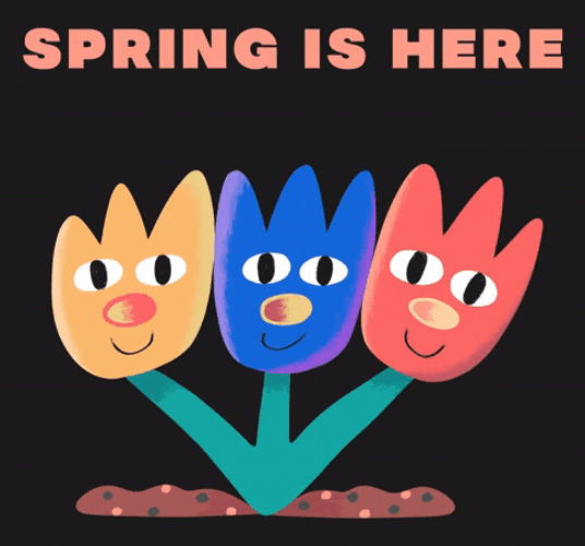 Dancing Flower Spring Is Here Happy Spring GIF