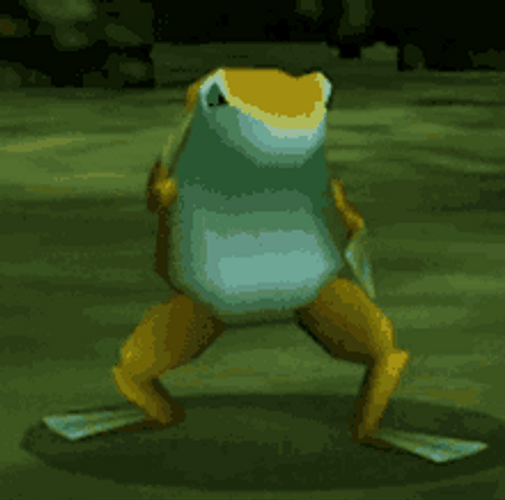Dancing Frog Standing Toad Body Shake GIF