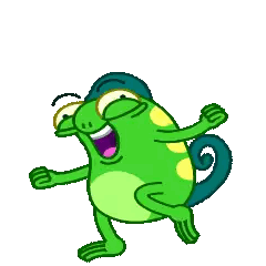Dancing Frog with Tongue Out