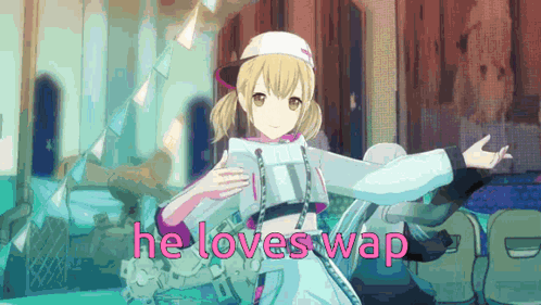 Dancing Girl in Video Game He Loves Wap Pink