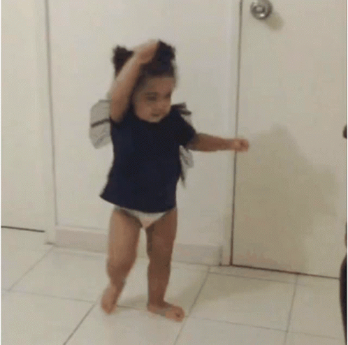 Dancing Girl Twirling Loop GIF