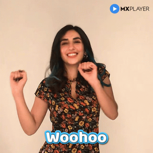 Dancing Girl Woohoo Happy GIF