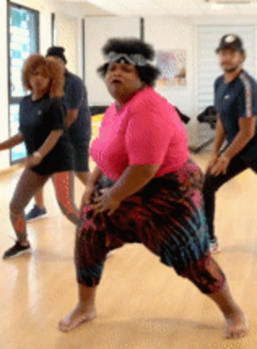 Dancing Girl Zumba Class GIF