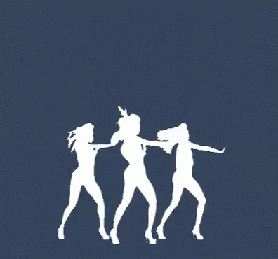 Dancing Girls All In White GIF
