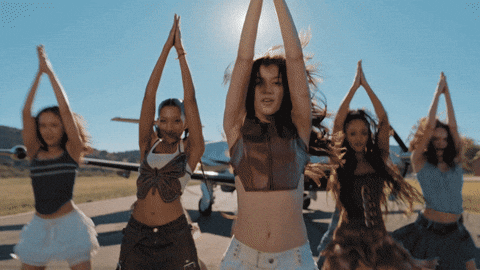 Dancing Girls Helicopter Background GIF