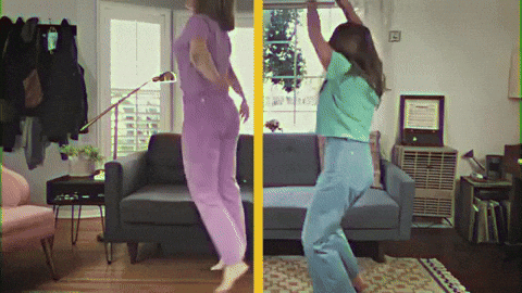 Dancing Girls Jumping Friends GIF
