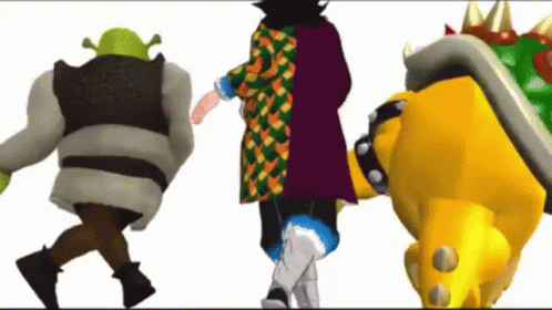 Dancing Giyu Shrek And Bowser GIF
