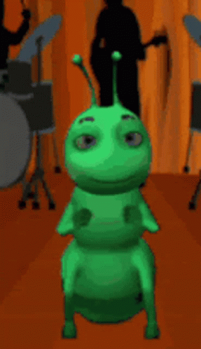 Dancing Green Cricket GIF