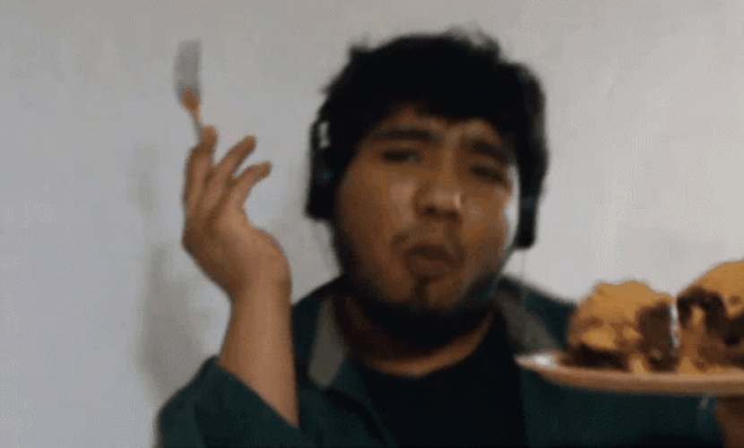 Dancing Guy Eating Cake GIF