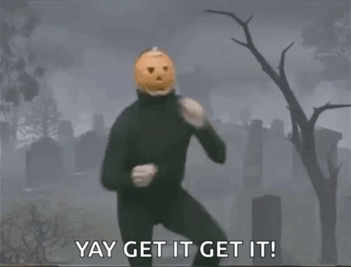 Dancing Halloween Pumpkin Get It GIF