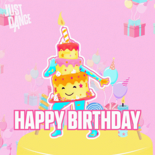 Dancing Happy Birthday Cake GIF