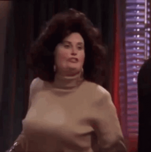 Dancing Happy Fat Monica GIF