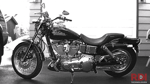 Dancing Harley Davidson Happy Birthday GIF