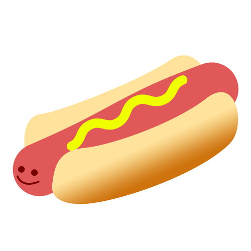 Dancing Hot Dog Mustard Smile GIF