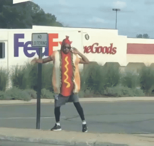Dancing Hotdog Man Makes Me Want A Hot Dog GIF