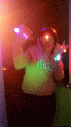 Dancing In The Led Light GIF