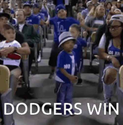 Dancing Kid Dodgers Win GIF