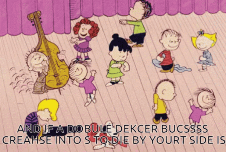 Dancing Kids Snoopy Characters GIF