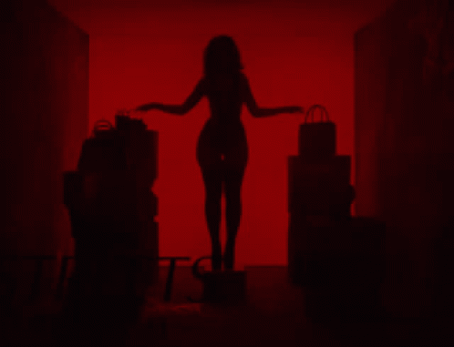 Dancing Lady Red Silhouette GIF