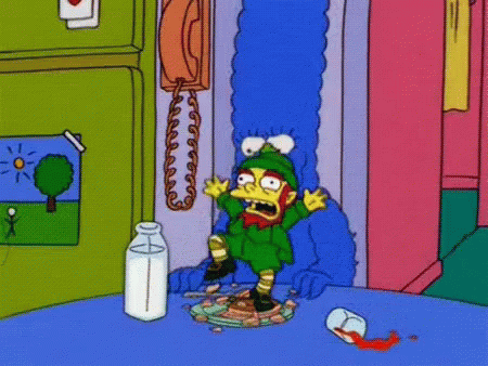 Dancing Leprechaun On Top Of Table The Simpsons GIF
