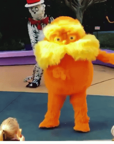 Dancing Lorax Mascot Boomerang GIF