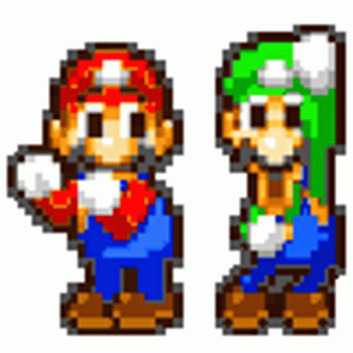 Dancing Luigi And Mario Arms Up Down GIF