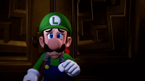 Dancing Luigi Got Shock Covers Mouth GIF