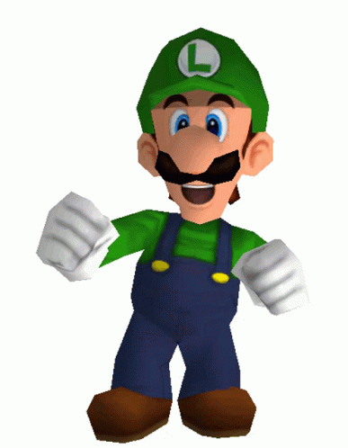 Dancing Luigi Hands Up Down GIF