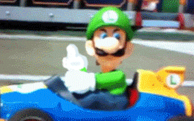 Dancing Luigi Hits Enemy GIF