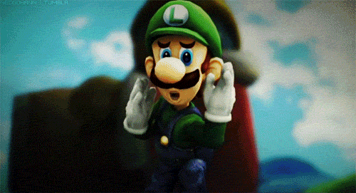 Dancing Luigi Shock After Punched GIF