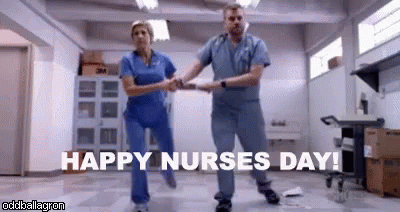 Dancing Man And Woman Happy Nurses Day GIF