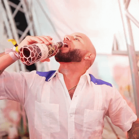 Dancing Man Drinking Rum GIF