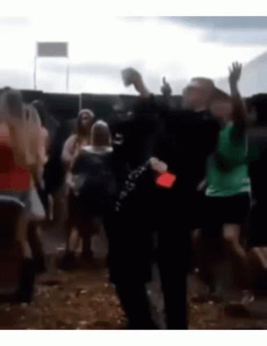 Dancing Man Holding Red Card GIF